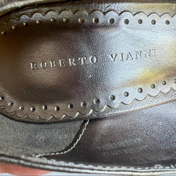 Roberto Vianni Bronze Leather Heels- size 7 - Picture 8 of 11